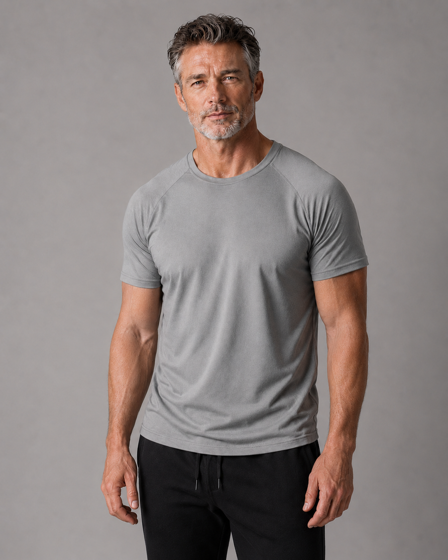 Apex Tee, three-quarter view showing the taper