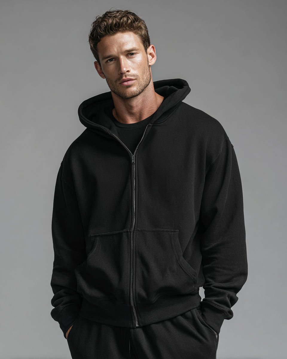 Core Boxy Zip up Hoodie
