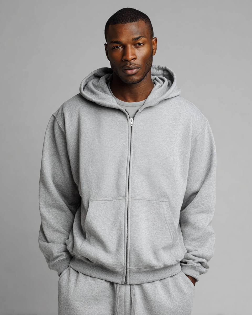 Core Boxy Zip up Hoodie